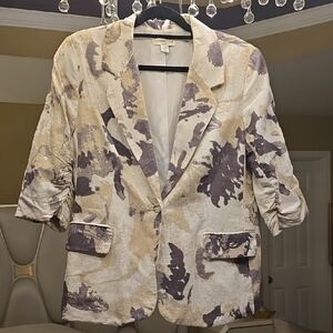 Coldwater Creek Abstract Pattern Blazer Size 14 P